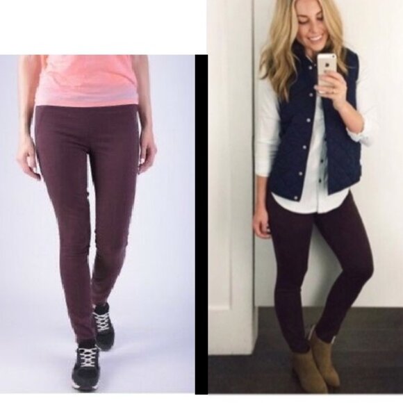 Gap Pull On Burgundy High Rise Jeggings 1969 Resolution - Picture 1 of 8